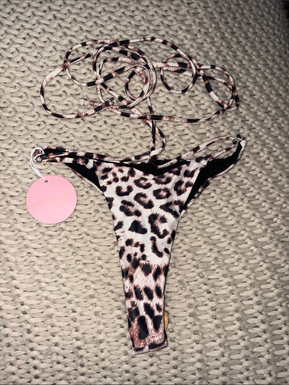 Sanori Swim - Leopard Print String Bikini Bottom